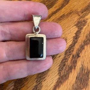 Sterling black onyx pendant
